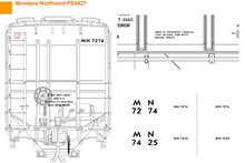 Load image into Gallery viewer, MN 7274 - Montana Northland Tangent PS-4427 Covered Hopper Car