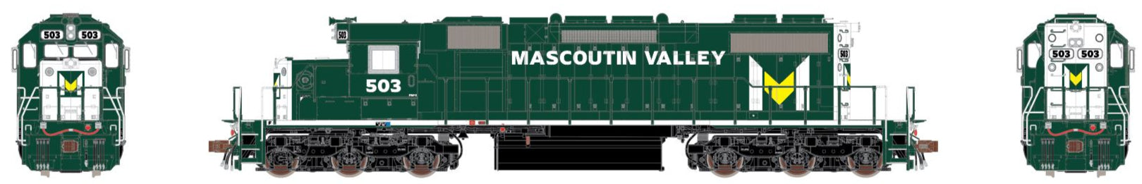 MV 503 - HO Scale Mascoutin Valley DCC/Sound Equipped SD38-2 Locomotive
