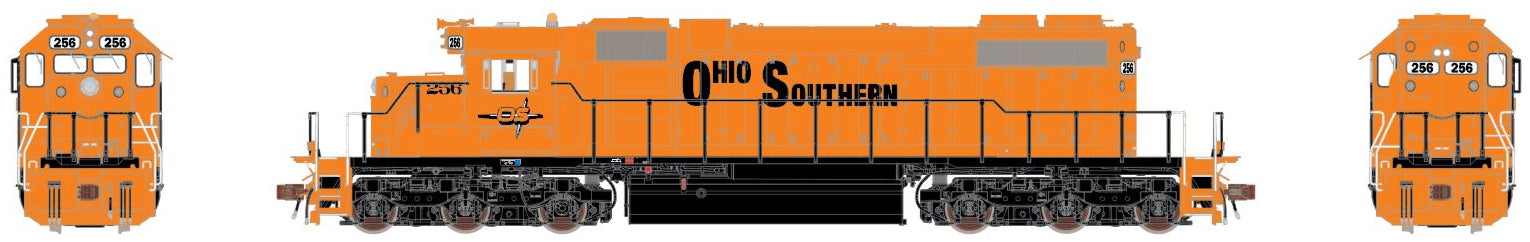 OS 256 - HO Scale Ohio Southern DCC/Sound Equipped SD38-2 Locomotive