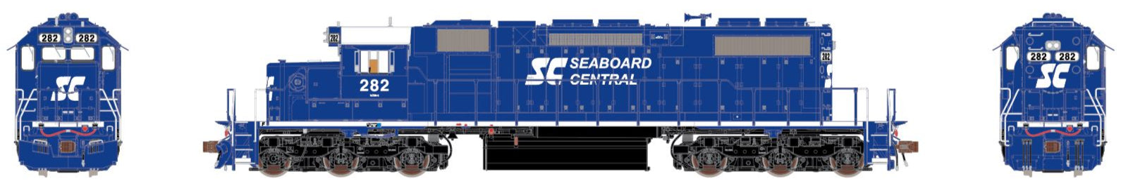 SC 282 - HO Scale Seaboard Central DCC/Sound Equipped SD38-2 Locomotive