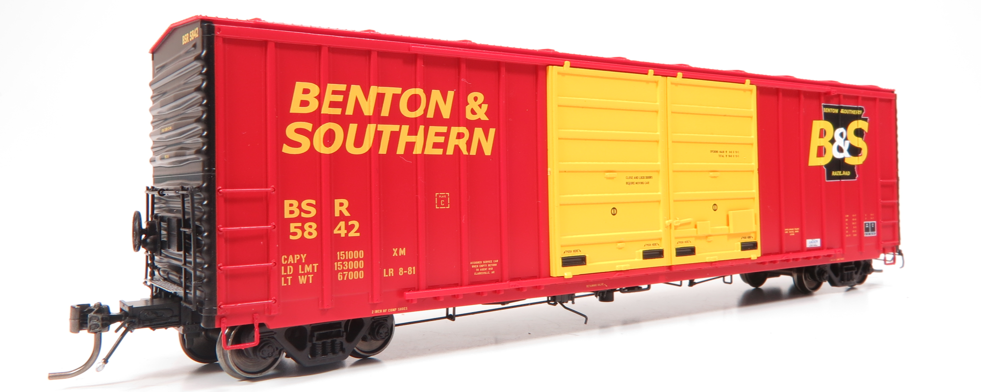 BSR 5835 - Rapido PC&F 5258 50' Double Door Box Car