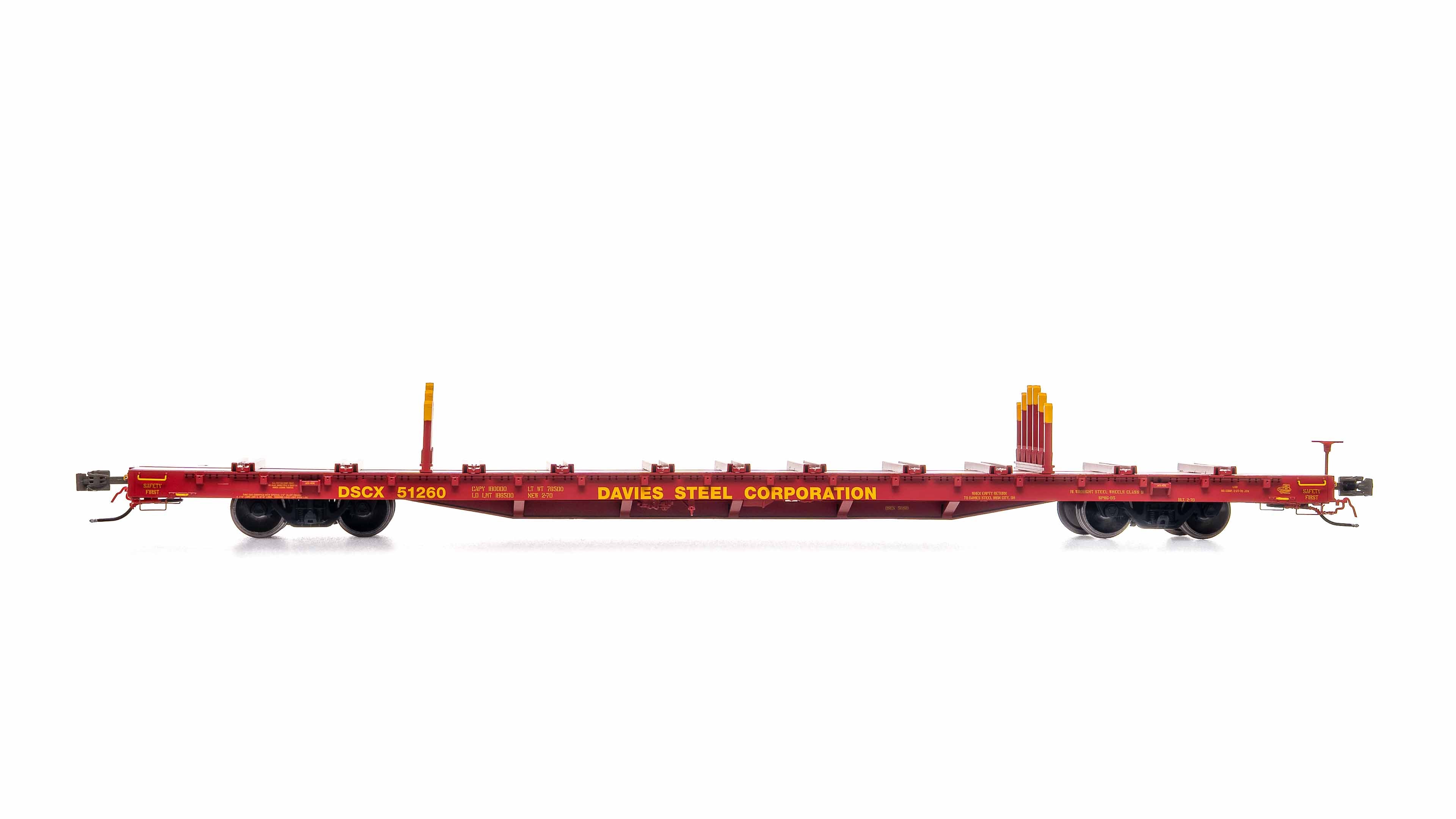 DSCX 51260 - HO-Scale Davies Steel ScaleTrains BSC Finger Rack Flatcar