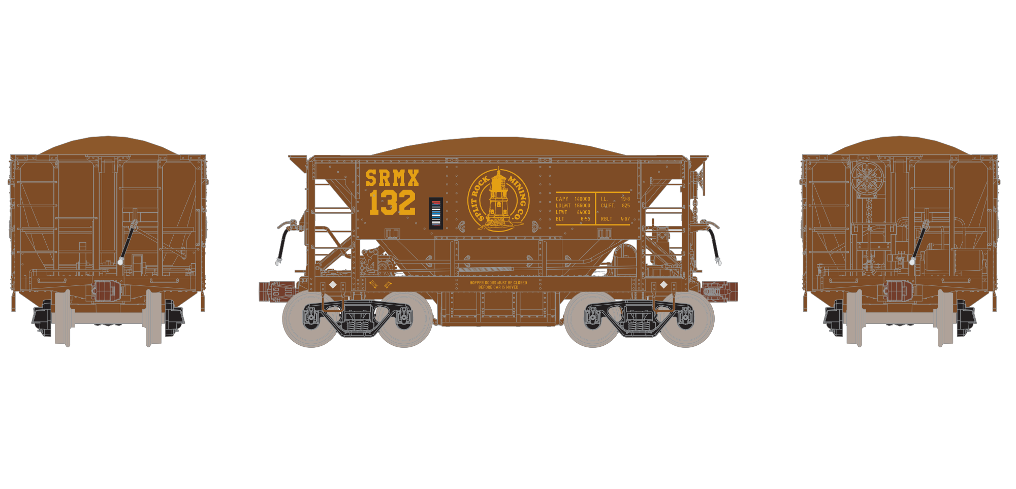 SRMX 132 - HO-Scale Splitrock Mining Fox Valley Ore Car