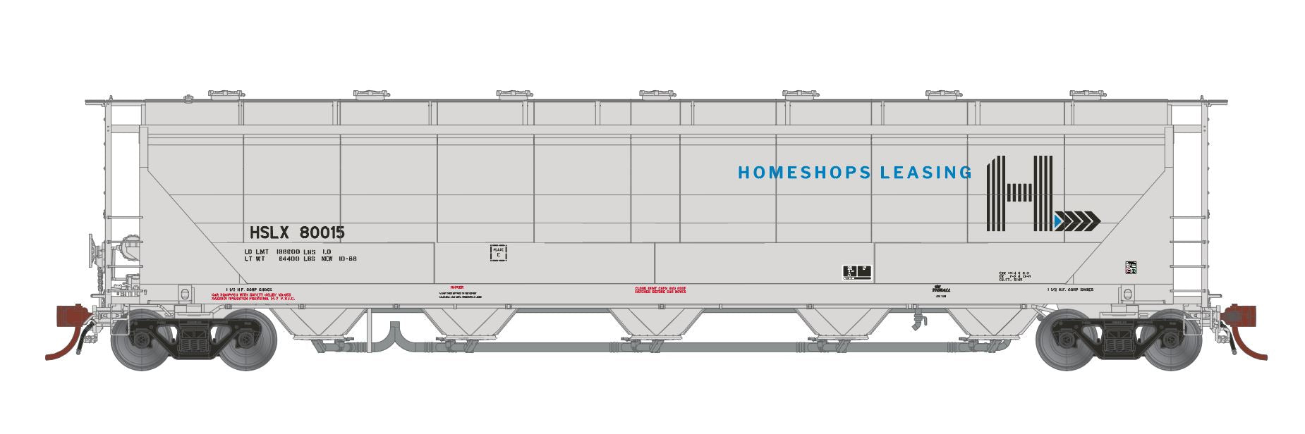 HSLX 80015 - HO-Scale HomeShops Leasing Prairie Shadows Thrall PD5000 Covered Hopper