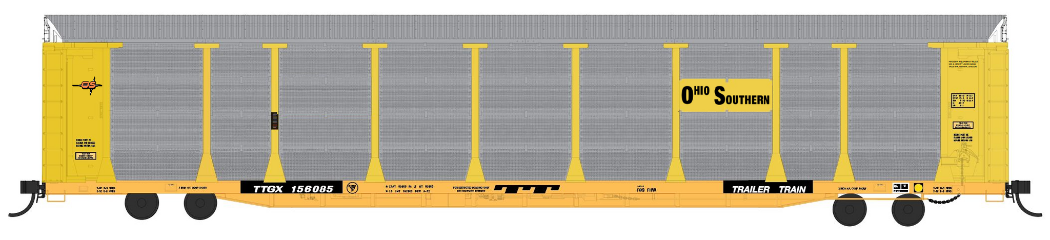 Ho Scale Car Rack TTGX 603991 - HO Scale Ohio Southern Bi-Level Auto Rack – Home Shops LLC