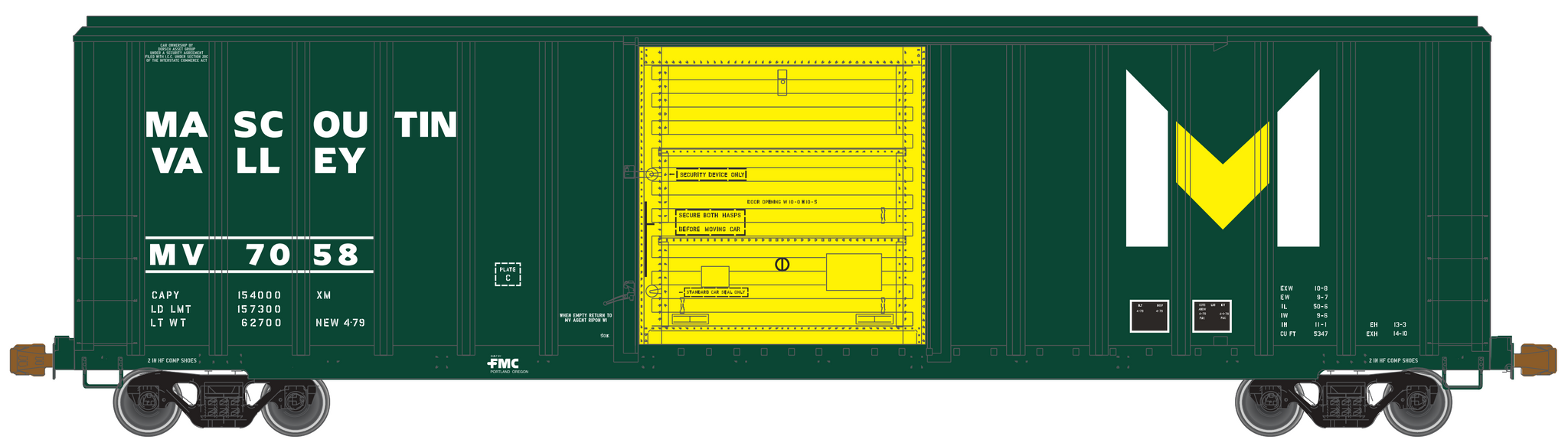 MV 7119 - HO-Scale Mascoutin Valley Atlas FMC 5347 Box Car – Home MV 7119 - HO-Scale Mascoutin Valley Atlas FMC 5347 Box Car – Home