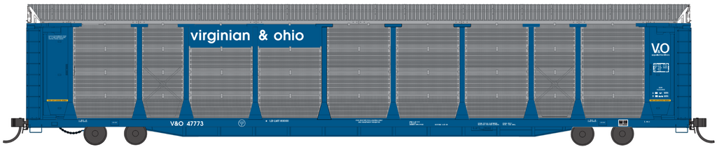 V&O 47622 - HO Scale Virginian & Ohio Bi-Level Auto Rack - Large Lettering