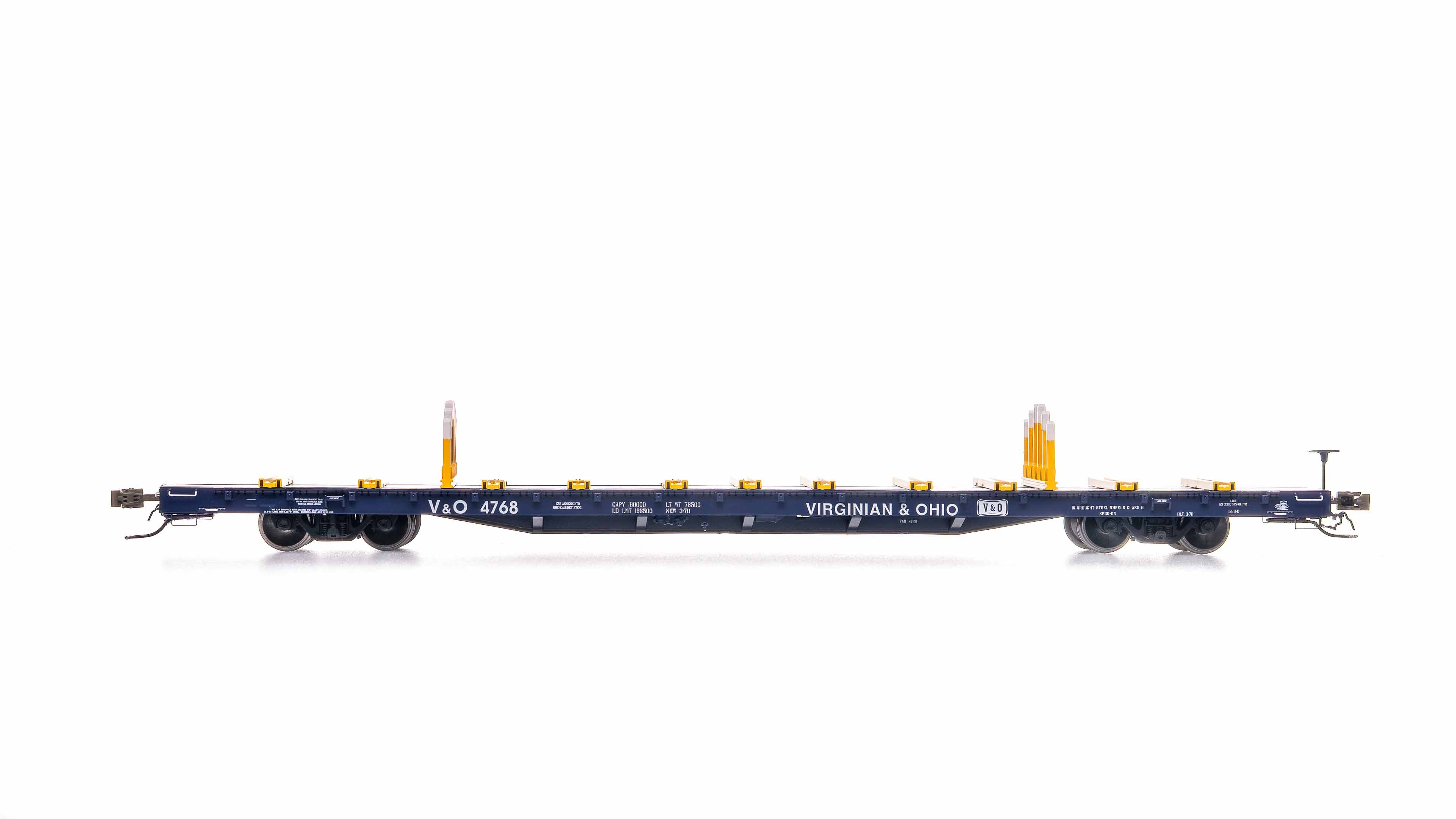 V&O 4795 - HO-Scale Virginian & Ohio ScaleTrains BSC Finger Rack Flatcar